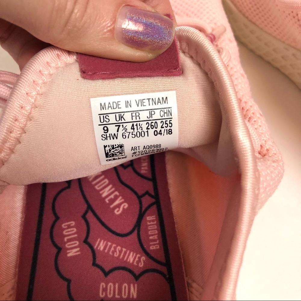 Adidas x PHARRELL HU Icey Pink Knit Tennis Sneakers - Picture 6 of 8